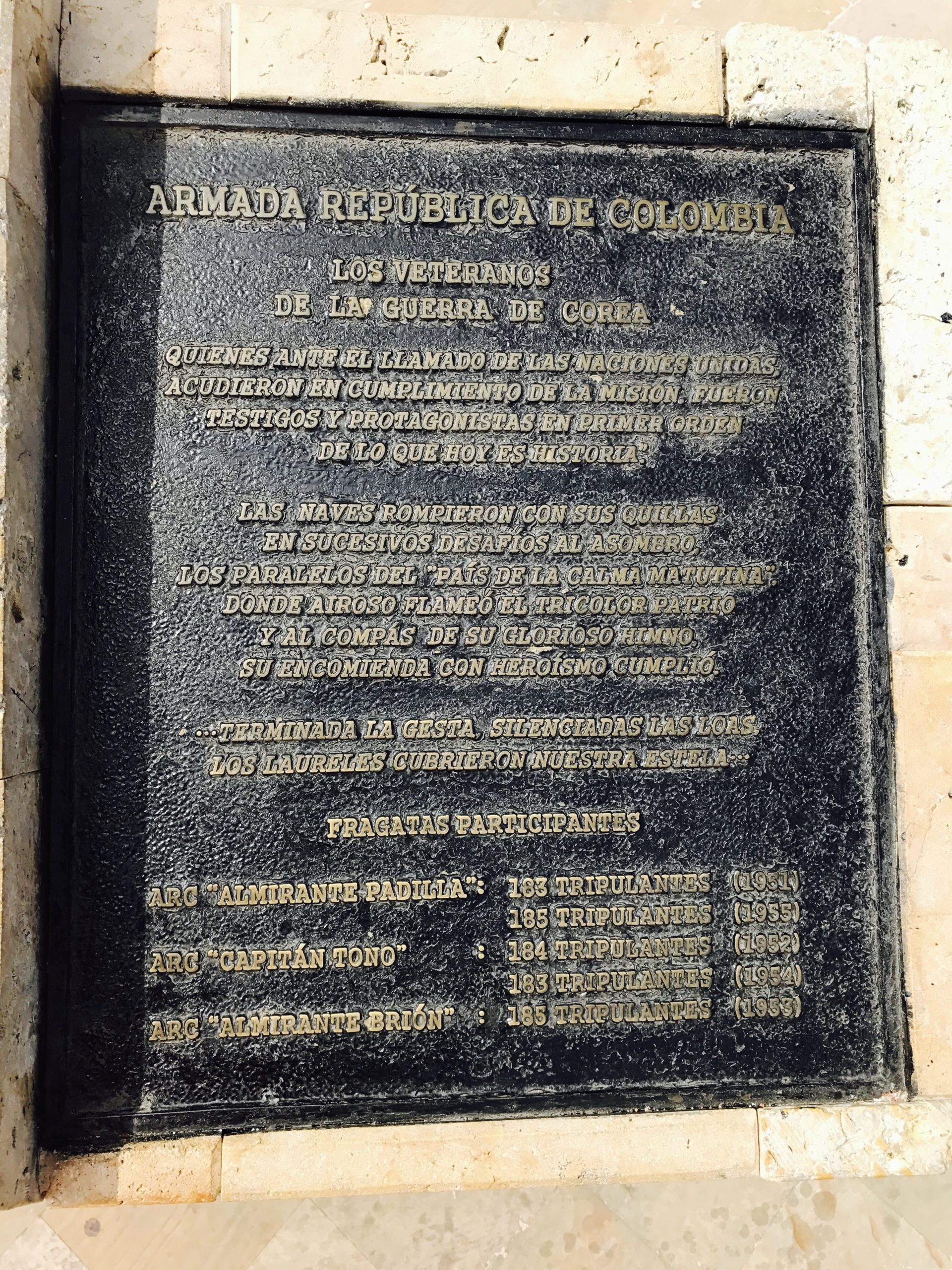 Korean War Memorials - Cartagena - Colombia